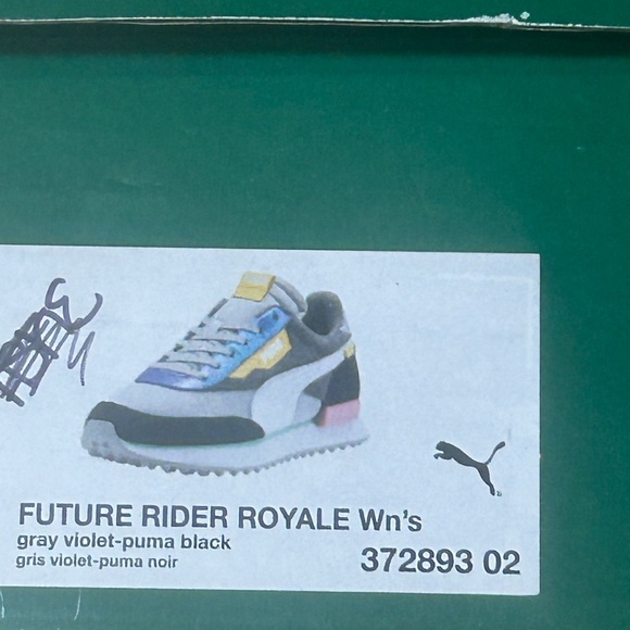 Puma Men's Gray, Blue, and Yellow Sneakers - Picture 9 of 10